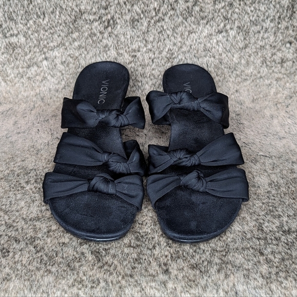 Vionic Rizzo Wedge Sandal Black Women's 9 - Picture 5 of 12